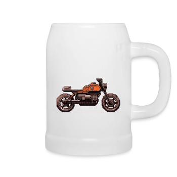 Moto construite pour la course sur route en tant que coureur - Chope en céramique - blanc - Droite