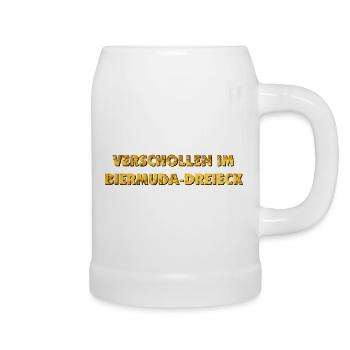 Verschollen im Biermudadreieck versus Bermuda3eck - Bierkrug - Weiß - Rechts