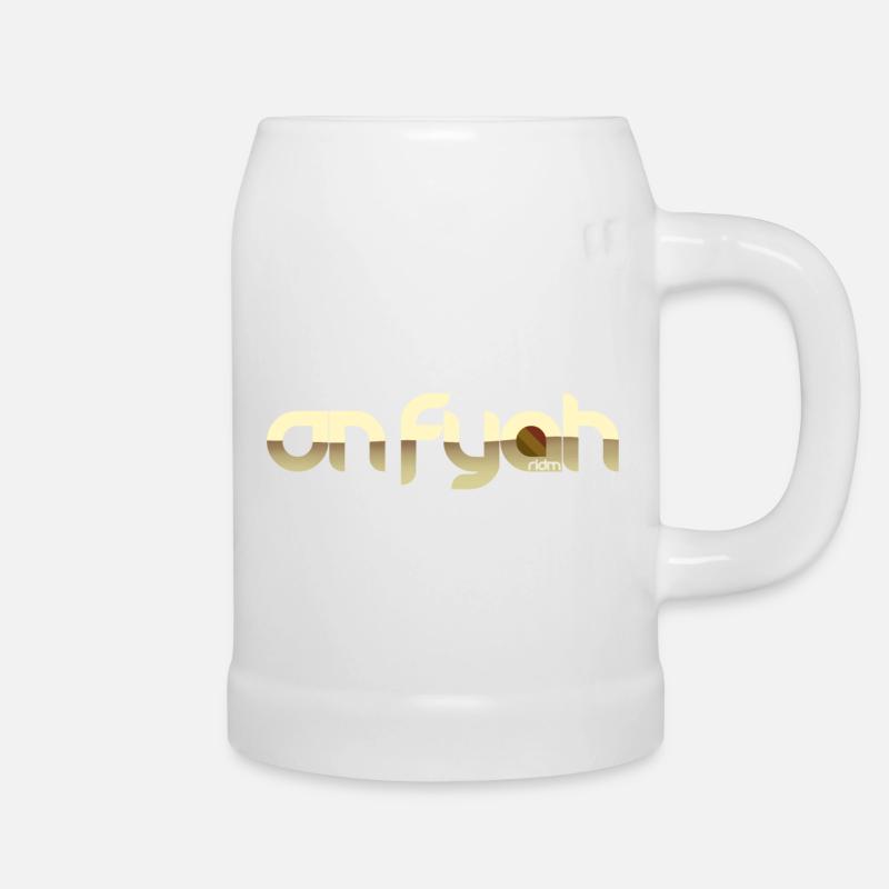 ridm on fyah - Bierkrug - Weiß