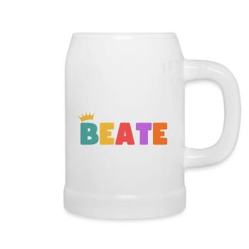 Beate! Customizable - Beer Mug - white - Right