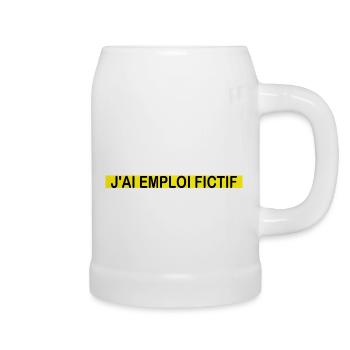 Ich kann nicht, ich habe einen fiktiven Job - Bierkrug - Weiß - Rechts