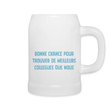 Cadeau depart collegue de travail humour Homme - Chope en céramique - blanc - Droite