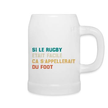 Si Le Rugby etait Facile ca s'appellerait du Foot - Chope en céramique - blanc - Droite