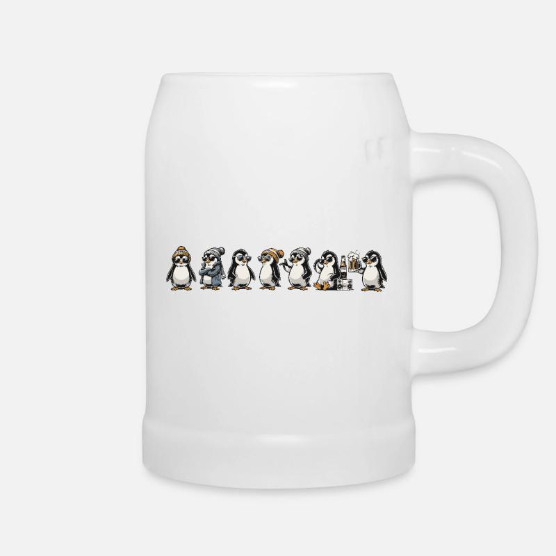 Cool Pingus - Beer Mug - white