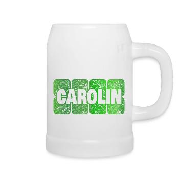 Vorname Carolin - Bierkrug - Weiß - Rechts