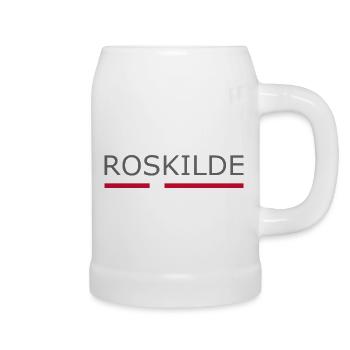 Roskilde - Denmark Flag - Dänemark - Bierkrug - Weiß - Rechts