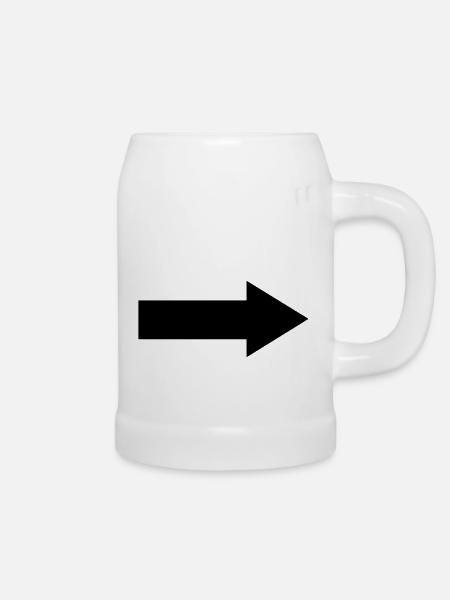 Pfeil - Bierkrug - Weiß