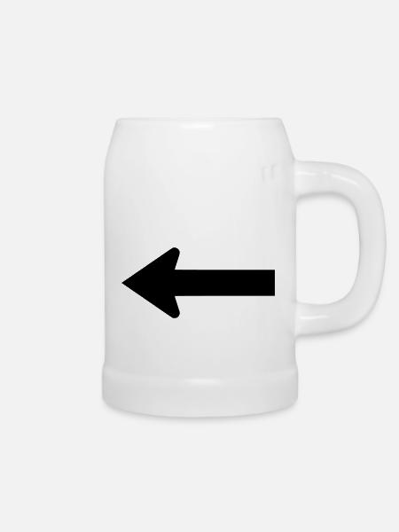 pfeil - Bierkrug - Weiß