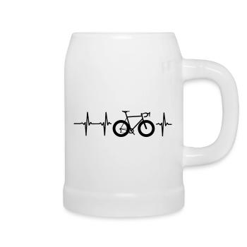 ICH LIEBE MEIN FAHRRAD! - Bierkrug - Weiß - Rechts