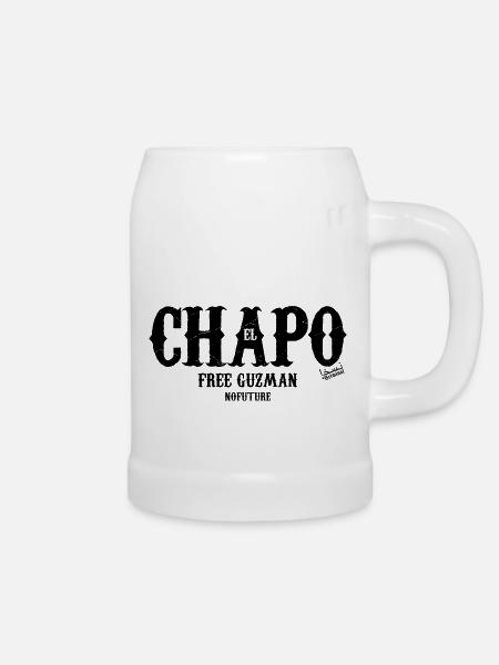 Chapo Mask - Bierkrug - Weiß
