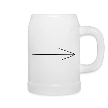 Flèche à droite - Chope en céramique - blanc - Droite