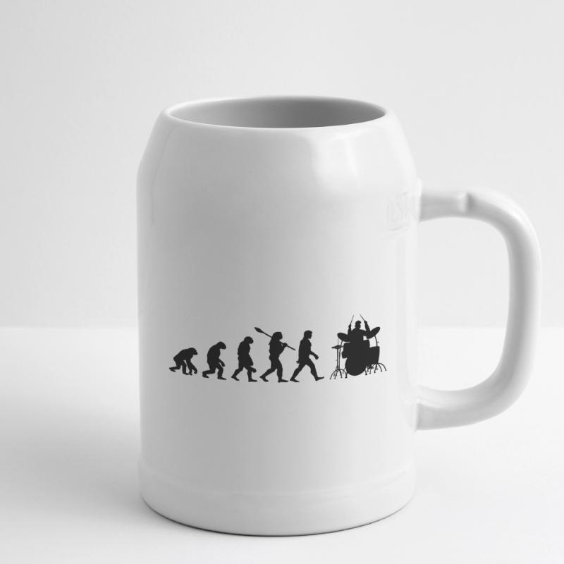 Evolution Drummer Player Gift Drummer Beer Mug