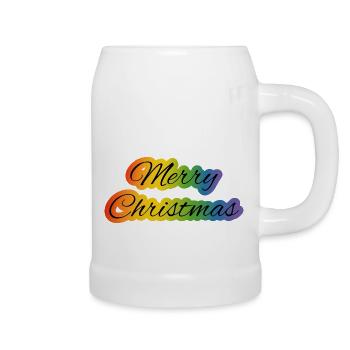 LGBT lgbtqi queer joyeux noël arc-en-ciel - Chope en céramique - blanc - Droite