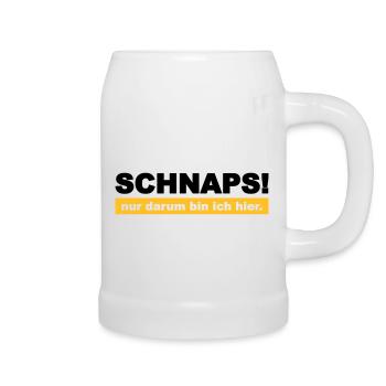 Schnaps! - Bierkrug - Weiß - Rechts