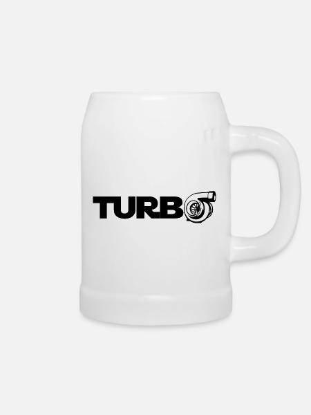 Turbolader - Tuning - Bierkrug - Weiß