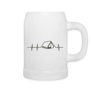 Heart Rate Camping - Beer Mug - white - Right