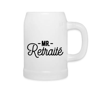 Retraite humour senior travail - Chope en céramique - blanc - Droite