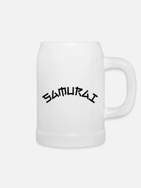 Samurai - Bierkrug - Weiß