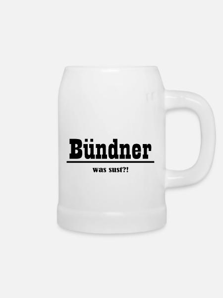bündner was sust - Bierkrug - Weiß