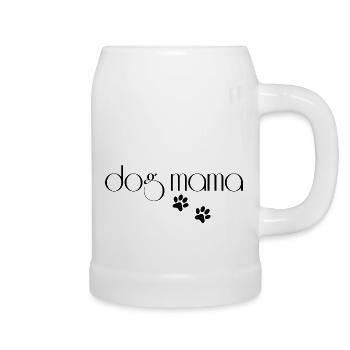 Maman chien - Chope en céramique - blanc - Droite