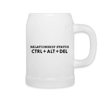 État de la relation CTRL ALT DELETE - Chope en céramique - blanc - Droite
