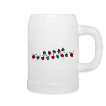 LUMIÈRES DE JOYEUX NOËL - Chope en céramique - blanc - Droite