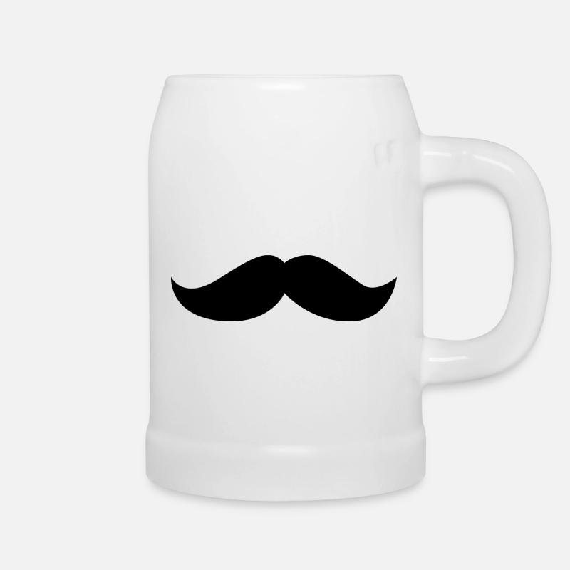 Moustache November - Beer Mug - white