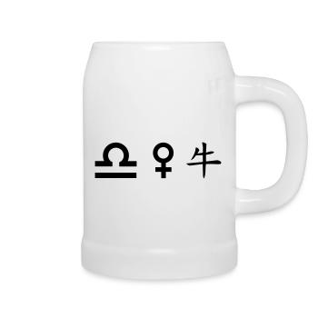 Libra Venus Ox - Beer Mug - white - Right