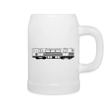 Berliner U-Bahn - Bierkrug - Weiß - Rechts