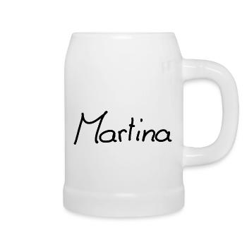 Martina - Bierkrug - Weiß - Rechts