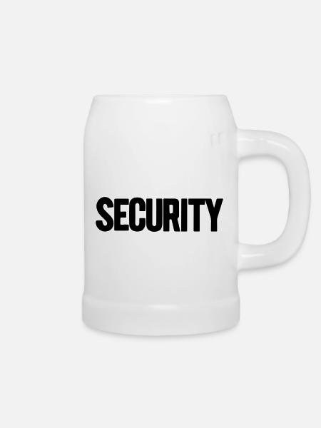Sicherheit - Bierkrug - Weiß