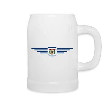West Virginia Fan Shirt – Natur & Stolz - Bierkrug - Weiß - Rechts