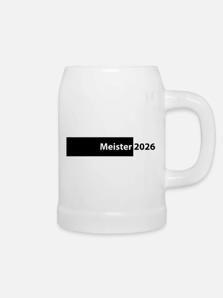 Meister 2026 Meisterschaft - Bierkrug - Weiß