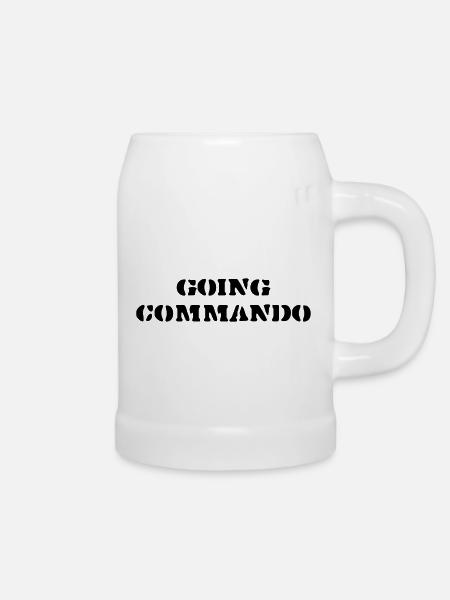 Going Commando - Bierkrug - Weiß