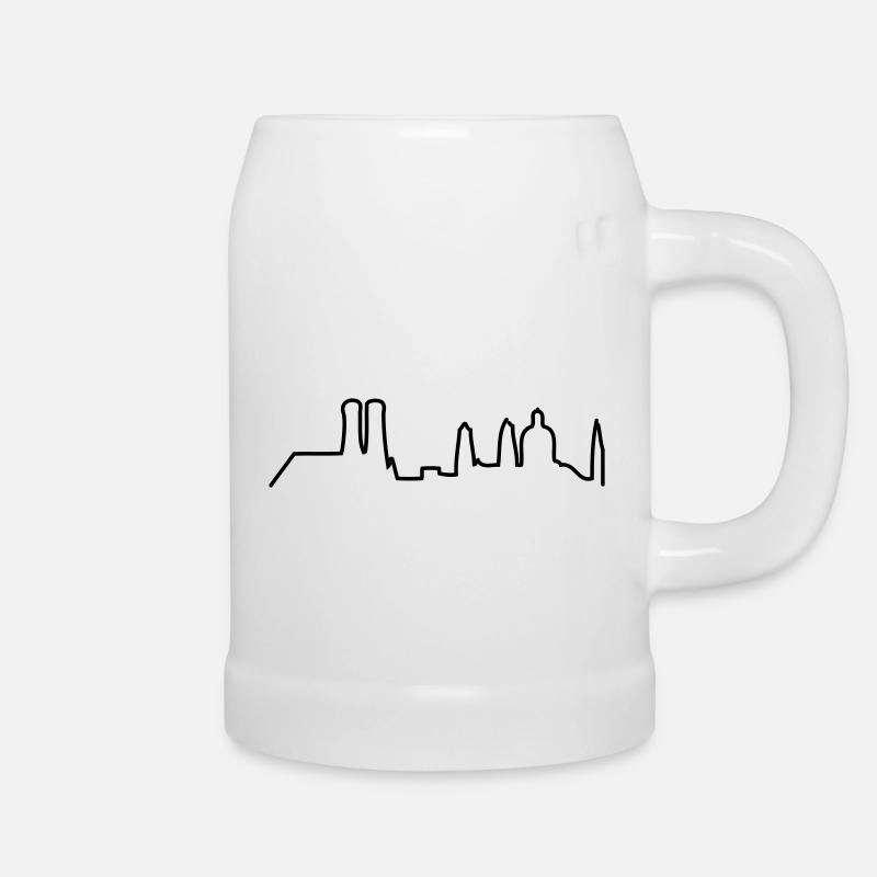 Munich - Munich - skyline - Beer Mug - white