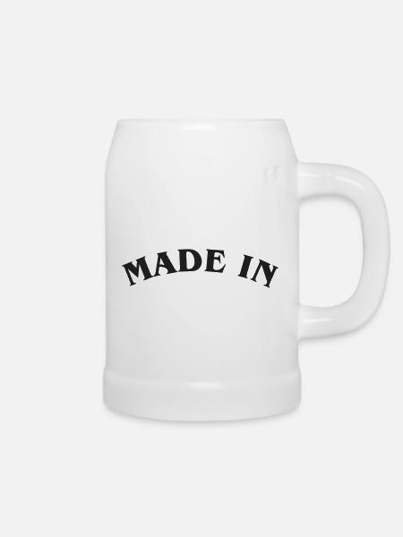 made in - Bierkrug - Weiß