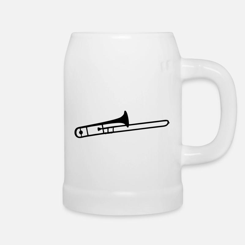 trombone - Beer Mug - white