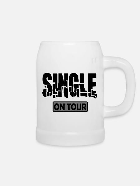 single - Bierkrug - Weiß
