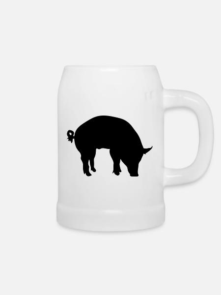 pig - Bierkrug - Weiß