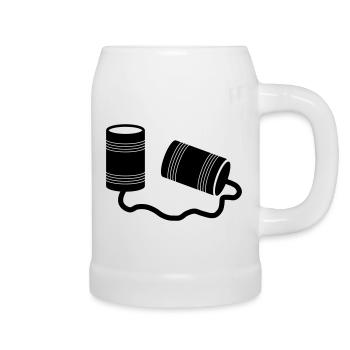 Telefon Dosen - Bierkrug - Weiß - Rechts