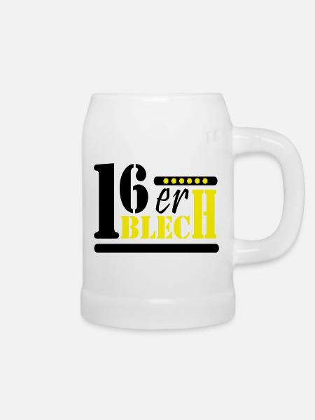 "16er-Blech" by Claudia-Moda - Bierkrug - Weiß