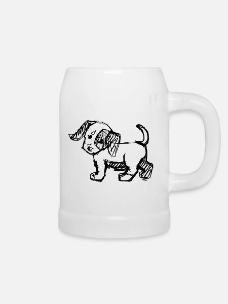 Puppy - Bierkrug - Weiß