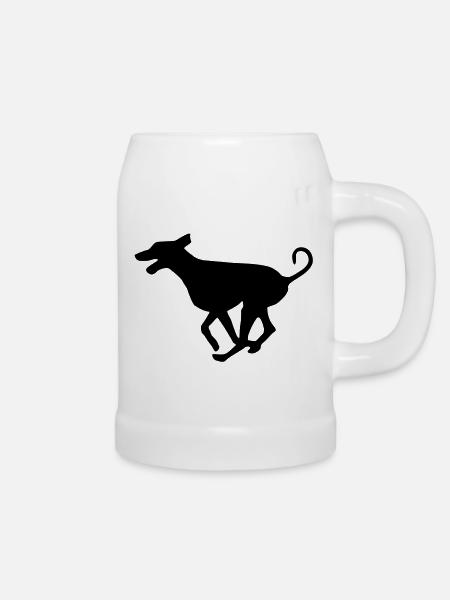 dobermann - Bierkrug - Weiß