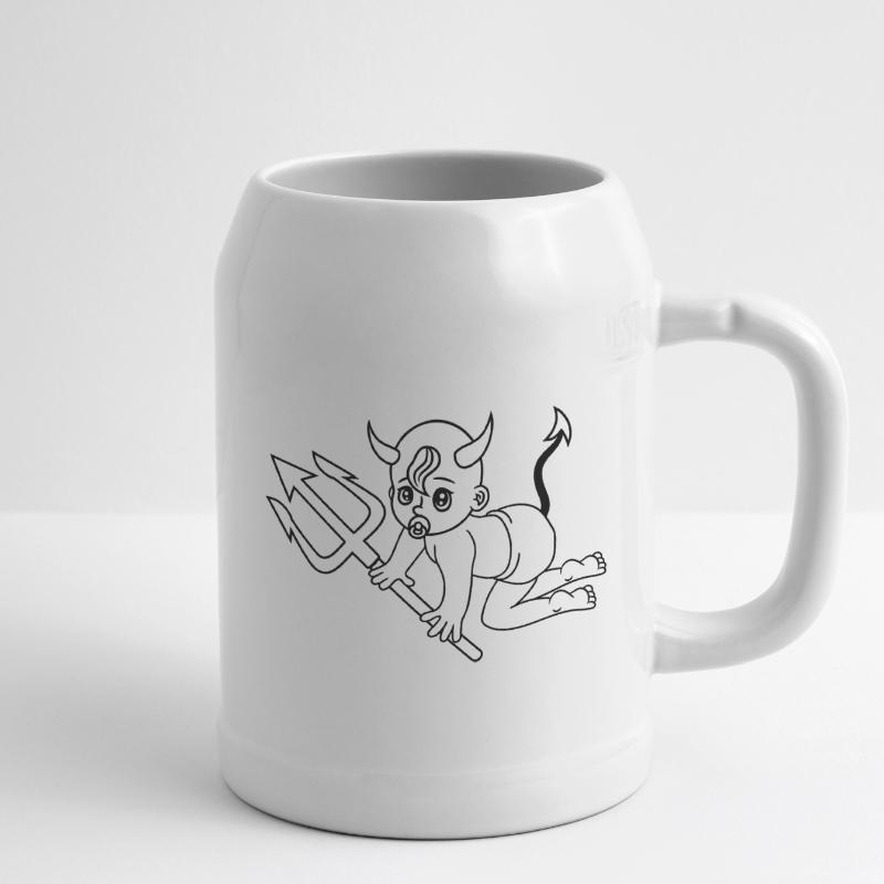 evil devil demon hell devil satan crawling pacifie Beer Mug