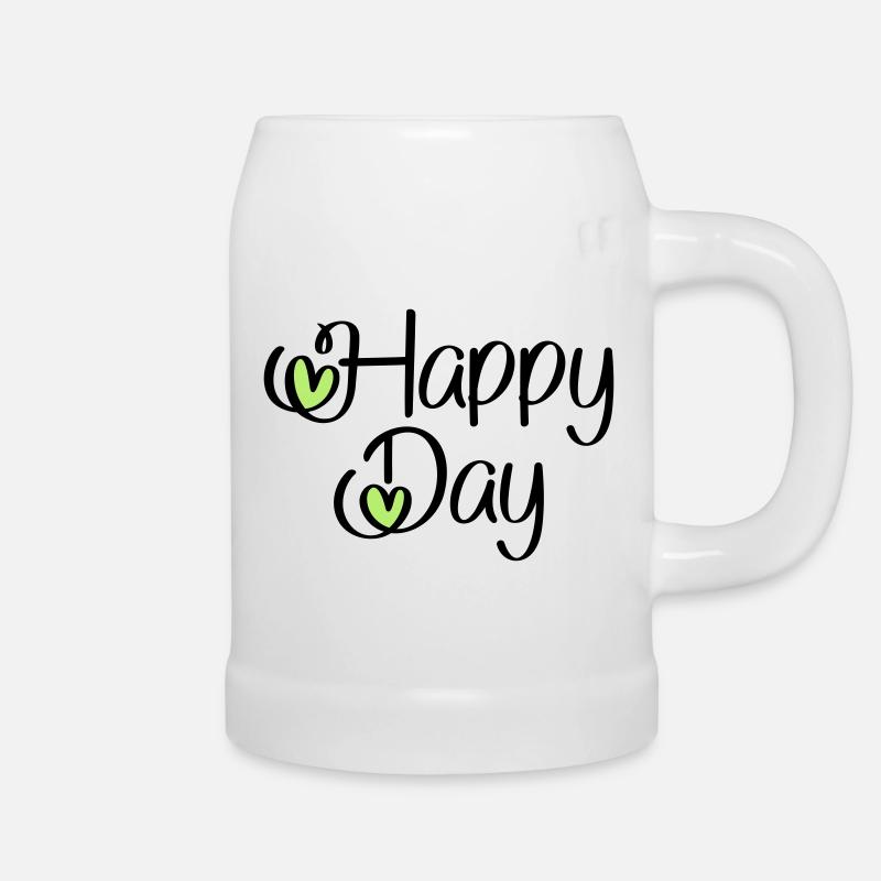 Happy Day - Beer Mug - white
