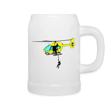 Hubschrauber Helikopter Helicopter Pilot Spotter - Beer Mug - white - Right