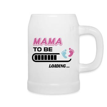 future maman. Patienter cadeau naissance - Chope en céramique - blanc - Droite