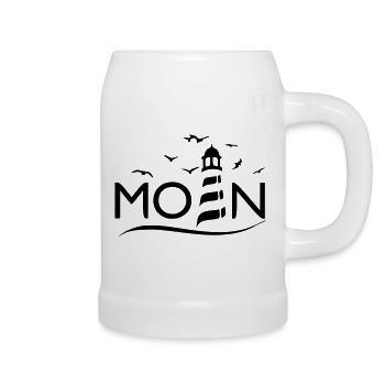 Moin - Bierkrug - Weiß - Rechts