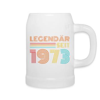 LEGENDÄR Seit 1973 Geburtstag - Bierkrug - Weiß - Rechts