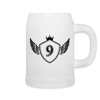 wappen 9 - Bierkrug - Weiß - Rechts